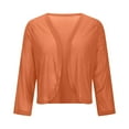 thumbnail image 4 of Ahabrexf Open Front Cardigan for Women, Elegant Shiny Fabric Thin Breathable Party Jacket, 4 of 9