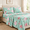 Blue-King, variant on Brown King Size Toile Flower Printed Cotton Percale Bed Sheet Set