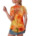 thumbnail image 6 of Women T-Shirts Clearance Sale Womens Tops Dressy Casual Short Sleeve Womens Shirts Trendy Graphic Women V Neck T Shirt White Women Summer Shirts Casual, 6 of 7