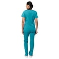 thumbnail image 2 of Adar Pro Breakthrough Plus Scrub Set For Women - Enhanced V-Neck Top & Multi Pocket Pants - 4400 - Teal Blue - L, 2 of 7