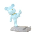 thumbnail image 1 of Soporte para teléfono móvil Gloria escultura de oso patada azul Figuras de resina, 1 of 9