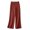 Red, variant on WREESH Womens Wide Leg Pants Solid Summer Casual Elastic Waist Buckle Cotton Linen Pocket Trousers Black