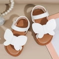 thumbnail image 2 of Staki Dress Sandals Girls Sandals Comfort Water Sandals for Kids Lightweight Non-Slip Sole Children Soft Slide Sandal Walking Open Toes Summer Flat Shoes(White,6.5 Big Kid), 2 of 8