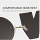 thumbnail image 3 of Letra NO Gafas de sol de diseño irregular sin montura para hombres/mujeres, 3 of 4