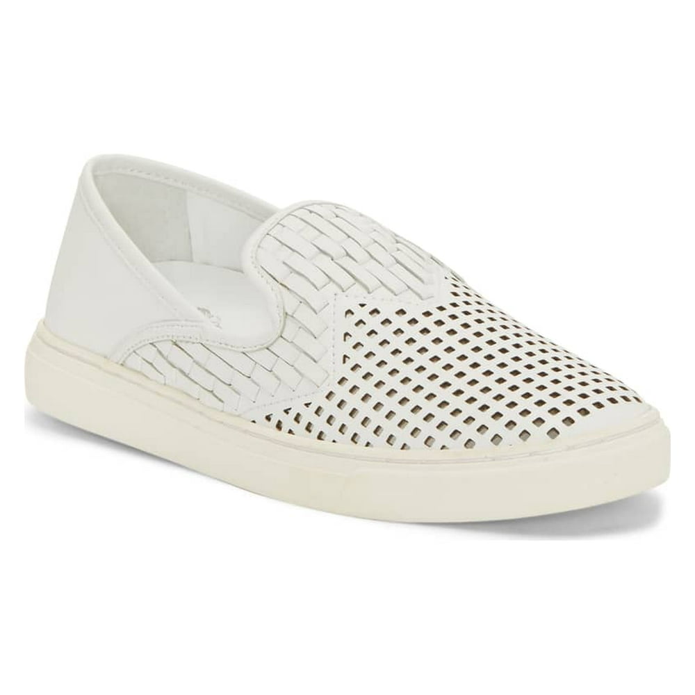 Vince Camuto - Vince Camuto Bristie Pre White Leather Woven White Sole ...