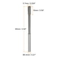 thumbnail image 2 of Uxcell 5.7mm H7 C1/K30 Tungsten Carbide Tip Straight Flutes Lathe Machine Chucking Reamer, 2 of 5