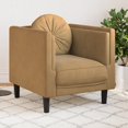 thumbnail image 1 of vidaXL Fauteuil de Sofa avec Coussin Brun en Similicuir Suédé, 1 of 5