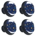 thumbnail image 2 of 4 Pcs Stars Blue Snowflakes Knobs for Kitchen Cabinet Cupboard Dresser Bookcase Drawer Pulls Handles Round Home Decor, 2 of 8