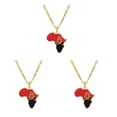 thumbnail image 4 of Baohd Collier Léger et Confortable avec Pendentif Carte Afrique Angola Minimaliste 3Set, 4 of 6