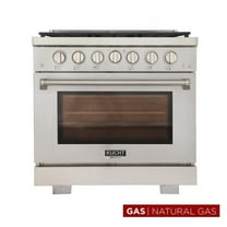 Pemberly Row 36-in Natural Gas Range in Stainless Steel with True Simmer Burners