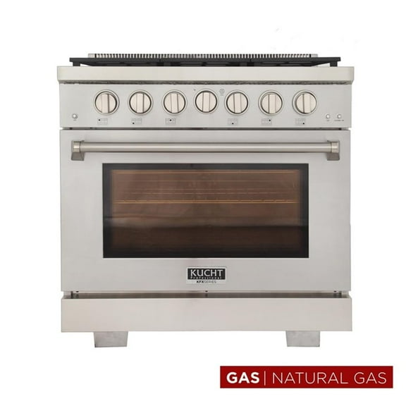 Pemberly Row 36-in Natural Gas Range in Stainless Steel with True Simmer Burners