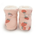 thumbnail image 6 of Maxcozy Baby Boy Girl Winter Boots Newborn Shoes Winter Snow Bowknot Anti-Slip Soft Sole Warm Infant Toddler Prewalker Booties Strawberry 6-12 Months, 6 of 9