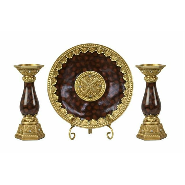 DLusso Designs JT04 Paoletta Collection Chargeur&44; Stand & 2 Chandelier Ensemble - 4 Pièces