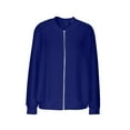 thumbnail image 5 of Miluxas Womens Long Sleeve Knitted Zip up Cardigans Solid Color Lightweight Zipper Sweatshirts Jacket Blue L(L), 5 of 7