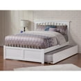 thumbnail image 4 of Mission Full Wood Platform Bed with Footboard and Twin Trundle in White, 4 of 5