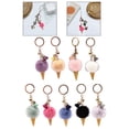 thumbnail image 2 of LICEWO Modern Ice Cream Shaped Keychain Plush Pompoms Keyring for Keys and Bags Lightweight Bag Pendant Key Accessory, 2 of 18