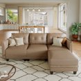 thumbnail image 1 of LLappuil Modular Sectional Sofa, 4 Seat Modular Sectional Sofa with Storage, Faux Leather Waterproof Sofa for Living Room, 1 of 9