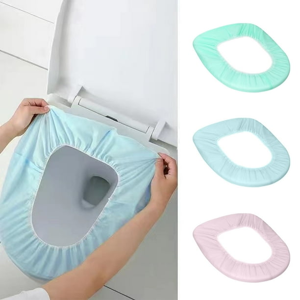 Ahorros Instantáneos, Funda de asiento de inodoro portátil desechable Funda de asiento de inodoro no tejida Adecuada para viajes Hotel Avión Baño público Embalaje individual Akmoler