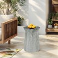 thumbnail image 2 of CQSXDA Modern Faux Terrazzo Outdoor Side Table - Round Cement Garden Stool for Patio, Indoor/Outdoor Accent Table with Stone Finish, 2 of 8