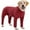 Red, variant on HQREA Winter Dog Coat Warm Adjustable 4 Legged Medium Large Dogs Jumpsuit Sweater Pajamas