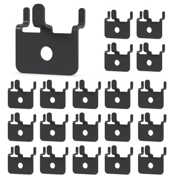 Ganchos para panel perforado HUHOLE para cuadros, paquete de 20, metal negro