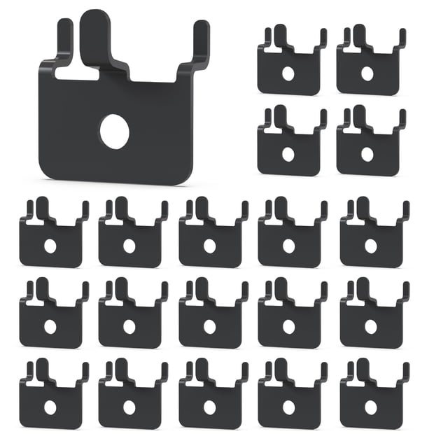 Ganchos para panel perforado HUHOLE para cuadros, paquete de 20, metal negro