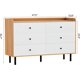thumbnail image 3 of Dresser for Bedroom with 6 Drawers, Modern Wood 6 Drawer Dresser with Black Knobs, Chest of Drawers for Nursery, Living Room My Lux Decor Round, 3 of 8