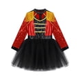 thumbnail image 3 of Zaldita Kids Girls Circus Ringmaster Costume Sequin Tassel Dress Halloween Dance Leotard with Skirt Red 12, 3 of 7