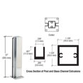 thumbnail image 5 of CRL D990BA12C Brite Anodized 12" Center Design Series Partition Post, 5 of 6