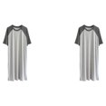 thumbnail image 2 of Sonducket Elegante para hombre para descansar y dormir Transpirable y neutral en género Idea de regalo de algodón para hombres Albornoz Hombres gris oscuro gris claro SG 2Conjunto, 2 of 6