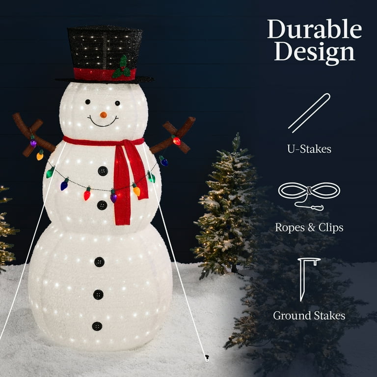 Best Choice Products 8ft Lighted Pop-Up Snowman, Outdoor Christmas Holiday Decoration w/ 350 LED Lights, Hat, Scarf Best Choice Products 8ft Lighted Pop-Up Snowman, Outdoor Christmas Holiday Decoration w/ 350 LED Lights, Hat, Scarf