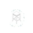 thumbnail image 5 of Linon San Francisco Backless Wood Counter Stool, 24" Seat Height, Wenge Finish Finish with Caramel Fabric, 5 of 5