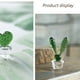 thumbnail image 4 of Estatuilla de cactus de vidrio hecha a mano, estatua en miniatura de cactus de vidrio soplado a mano, decoración del hogar de vidrio para niños y mujeres, 4 of 5