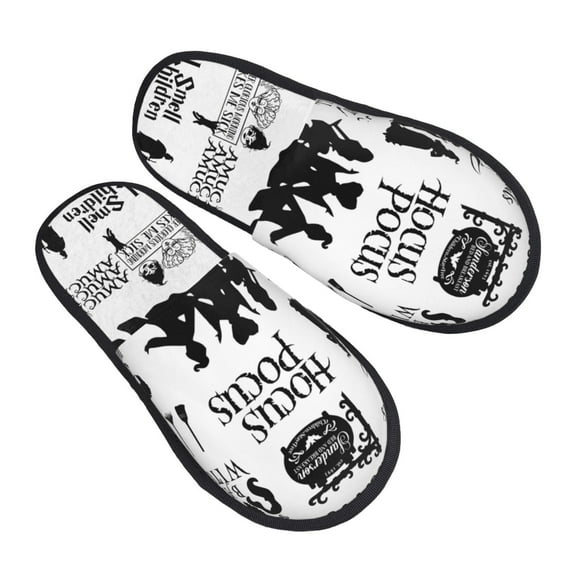 Hocus Pocus Furry Slippers For Men Women Fuzzy House Slippers Winter Anti-Slip Indoor And Outdoor Slip On Shoes Medium