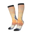 thumbnail image 2 of Bingfone Compression Socks for Women and Men Long Socks for Running Athletic Cycling Nurse-Sunshine Colorful Cloud Rabbit, 2 of 8