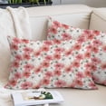 thumbnail image 2 of Spring Flowers Pillow Covers 24"x36", Farmhouse Chinese Pink White Floral Soft Brushed Microfiber Breathable Throw Pillow Covers, Decorative Pillowcase with Zipper for Couch Sofa Bedroom Living Room, 2 of 9