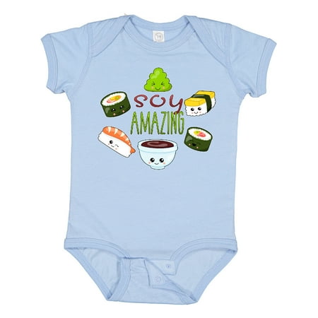 

Inktastic Soy Amazing- Cute Sushi and Wasabi Gift Baby Boy or Baby Girl Bodysuit