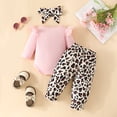 thumbnail image 3 of LAPAKIDS Baby Clothes for Girls 9-12 Months Baby Girls Letter Leopard Print Stylish Outfits, 3 of 7