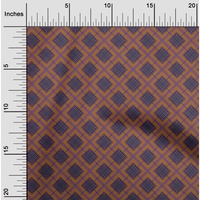 oneOone Polyester Lycra Fabric Tartan Check Fabric Prints By Yard 56 Inch Wide