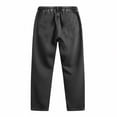 thumbnail image 3 of Uwinwear Men's Regular Fit Straight Leg Baggy Jeans Drawstring Elastic Waist Casual Trousers Y2K Denim Pants with Pockets,Black,XL, 3 of 3
