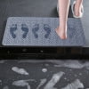 Alfombrilla rectangular antideslizante para baño, ducha y baño. Alfombrilla antideslizante con ventosas para masaje de pies.
