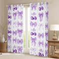 thumbnail image 2 of jejeloiu Cartoon Ribbon Bows Black Out Curtains,Purple Fruit Cherries Curtains Pack of 2 (42x63 Each) For Bowknot Girl, 2 of 6