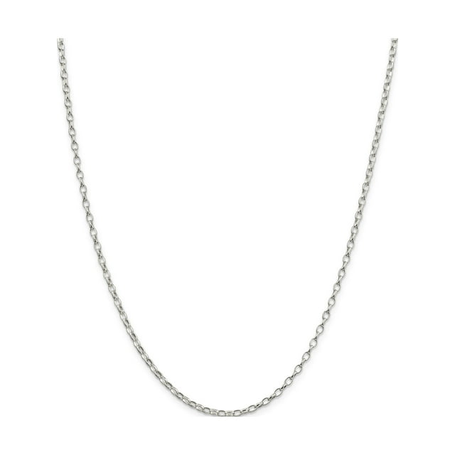 Collier Rolo Ovale en Argent Sterling 925 2.5mm