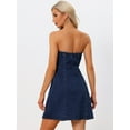 thumbnail image 4 of DARING DIVA Sleeveless Stapless Denim Dress Mini Dress XL Dark Blue, 4 of 6