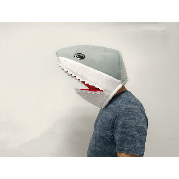 Shark Mascot Head Costume Cartoon Mask for Party Fancy Dress Unisex