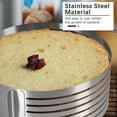thumbnail image 5 of Dianli Adjustable Stainless Steel Cake Ring Slicer 6 to 8 Inch Multi Size Baking Mold Layered Cake Frame with Locking Handles for Tiramisu Pudding Jelly Mousse Round Baking Supplies, 5 of 9