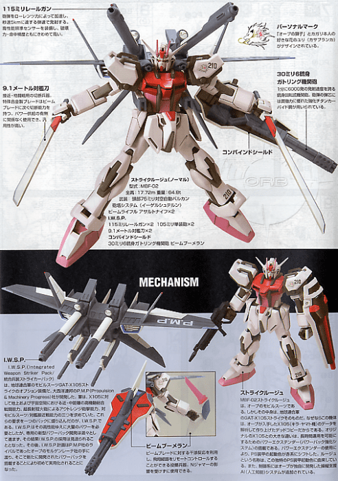 Bandai Gundam I.W.S.P - Model Kit HG 1/144 Strike Rouge MSV MBF-02