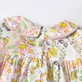 thumbnail image 4 of Mercatoo Baby Girl Summer Clothes Puff Sleeve Flower T Shirt Top + Ruffle 𝐁loomer Shorts 2 𝐏iece Set Toddler Beach Outfit, 4 of 9