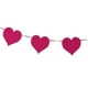 thumbnail image 4 of KAKOWELY Banderines de fieltro con forma de corazón para decoración de bodas, fiestas y el hogar, 110 pulgadas (rojo rosa), 4 of 4
