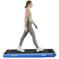 thumbnail image 4 of Patiojoy 2-In-1 Folding Treadmill 2.25HP Electric Walking Jogging Machine with Dual Display Blue, 4 of 6